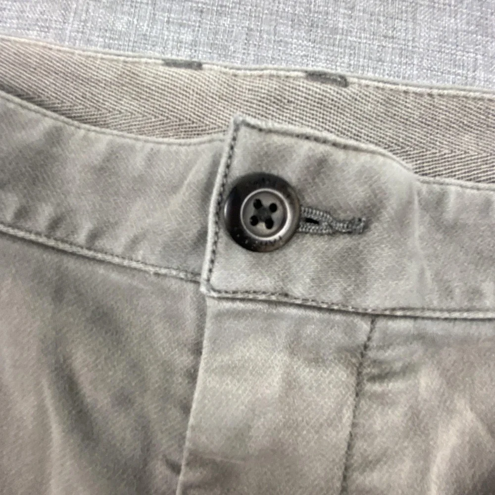 Faherty Pants Mens 36x28 Gray Chino Slim Stretch Tapered Cotton Blend Casual